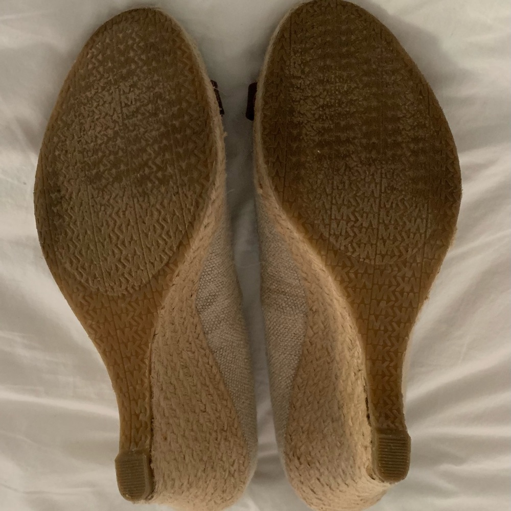 MICHAEL KORS LINEN espadrille wedges womens size 10 - Picture 11 of 15
